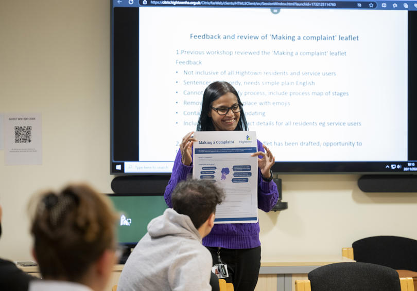 Feedback and review of 'Making a Complaint' leaflet