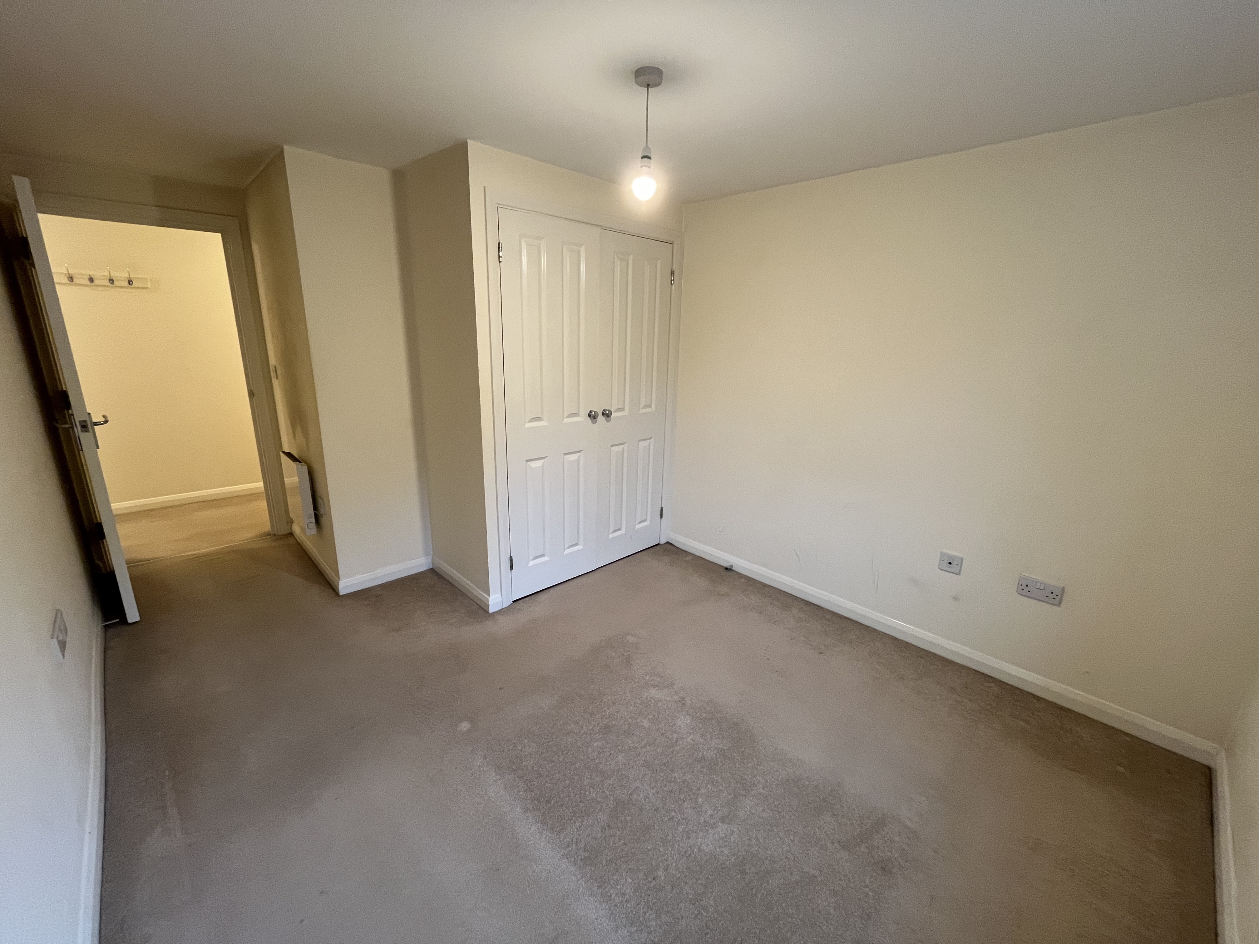 The bedroom of 9 Davy House, an intermediate rent property