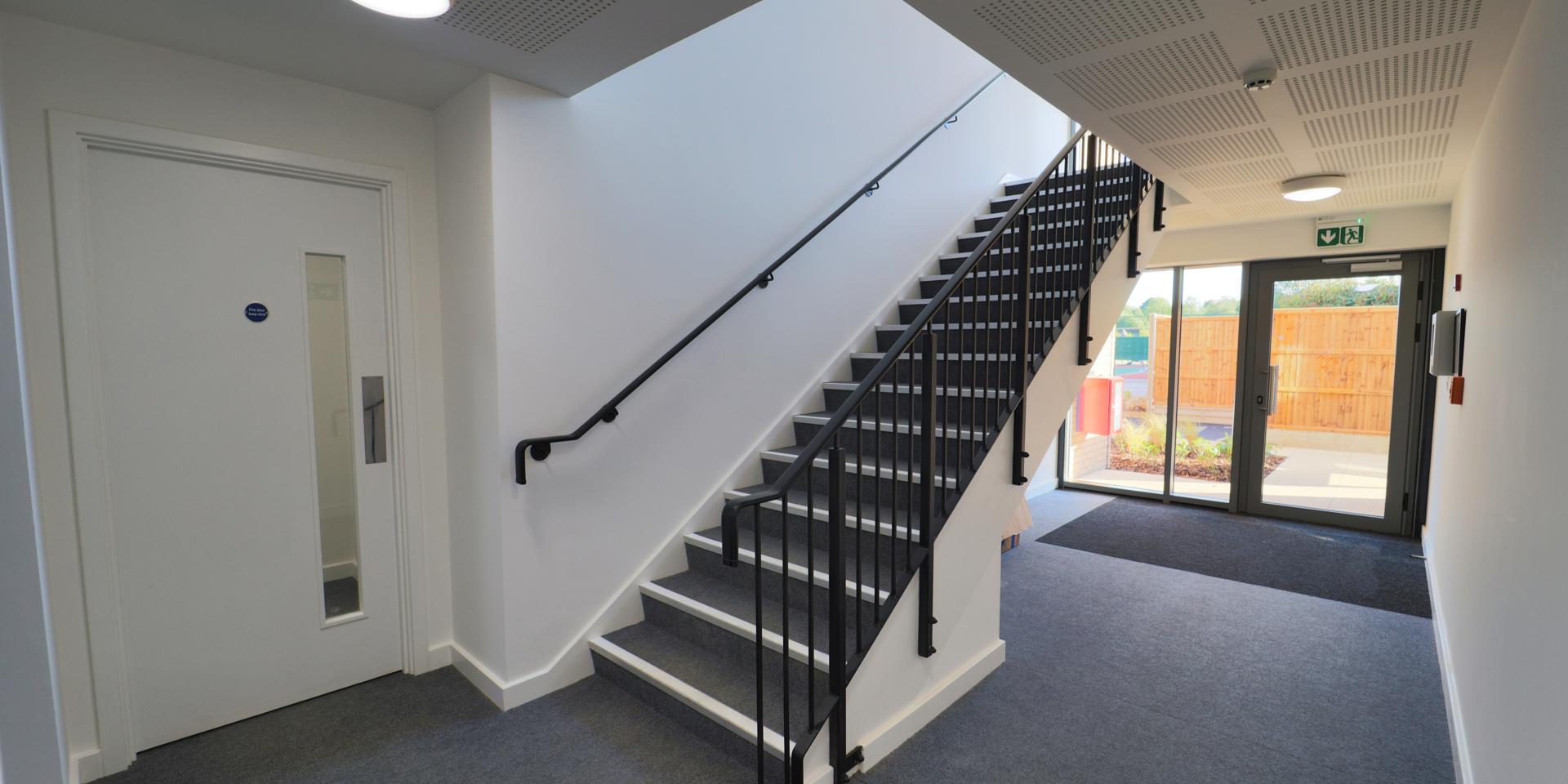 There is a communal stairwell leading to all floors