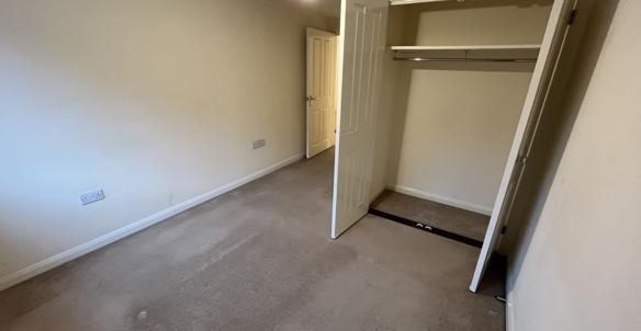 The bedroom of 9 Davy House, an intermediate rent property