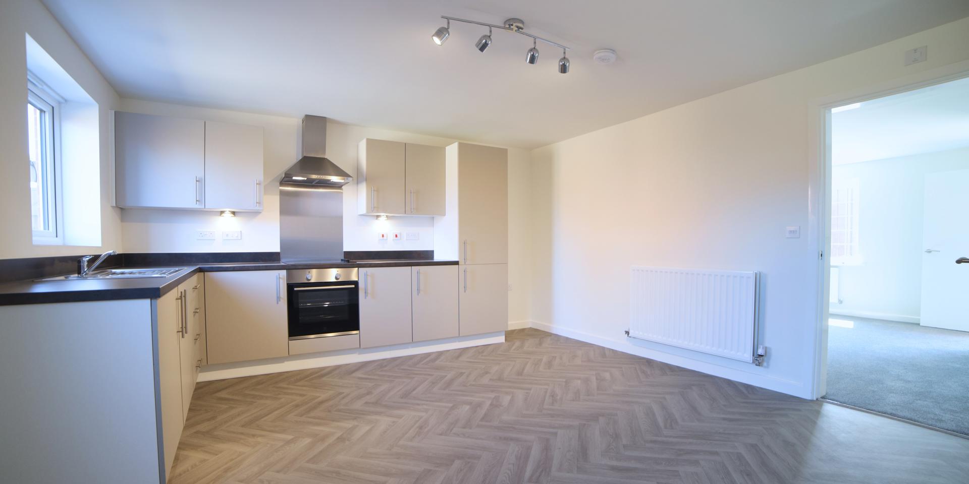 The kitchen diner is at the back of the house and leads on from the living room