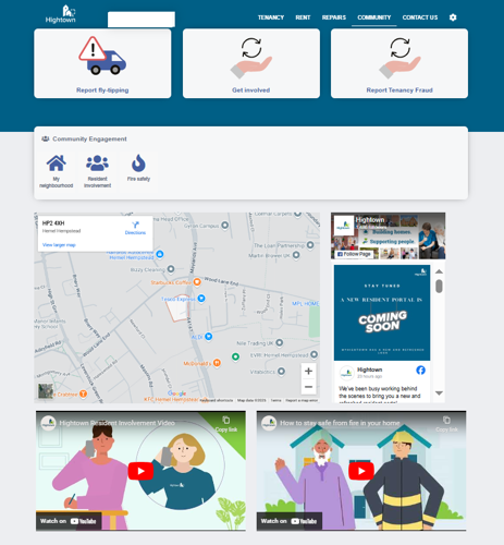 Community page MyHightown