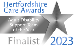 Logo for 2023 HCPA Adult Disability  Support Team of the Year Finalist