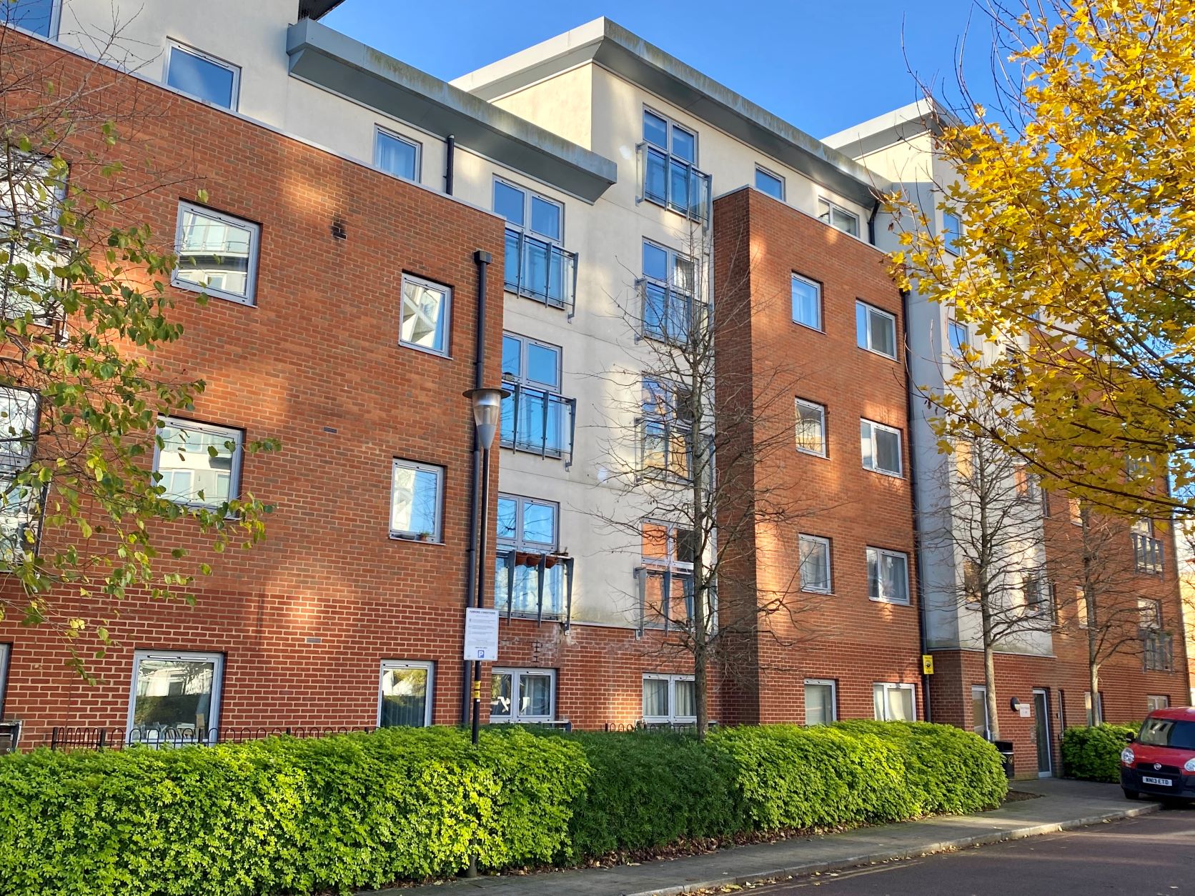 The external front view of 9 Davy House, an intermediate rent property