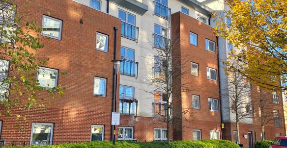 The external front view of 9 Davy House, an intermediate rent property