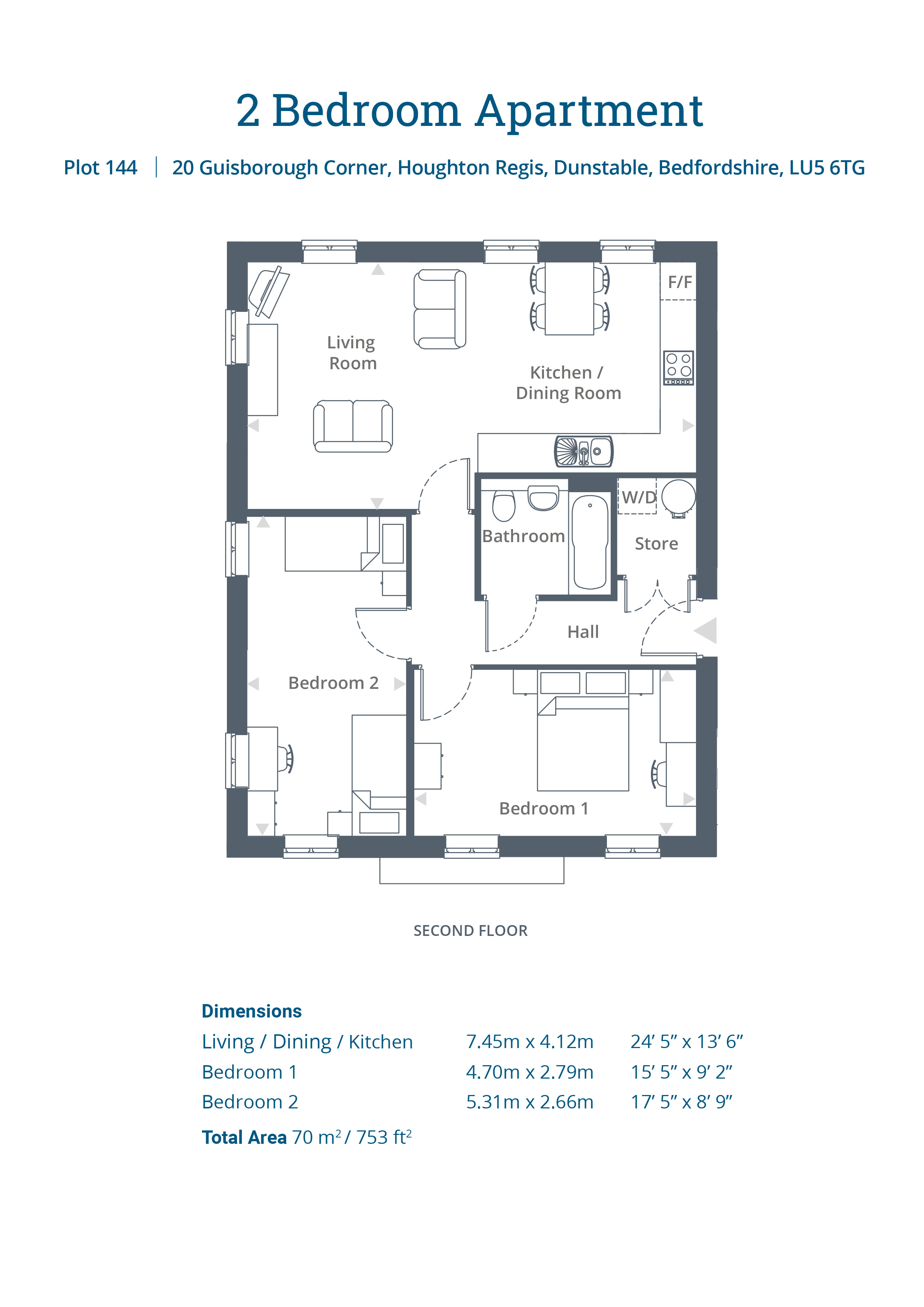 Shared ownership property Oakwell Place in Houghton Regis Hightown