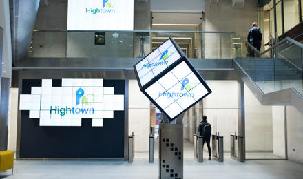 Hightown logo inside the London stock exchange
