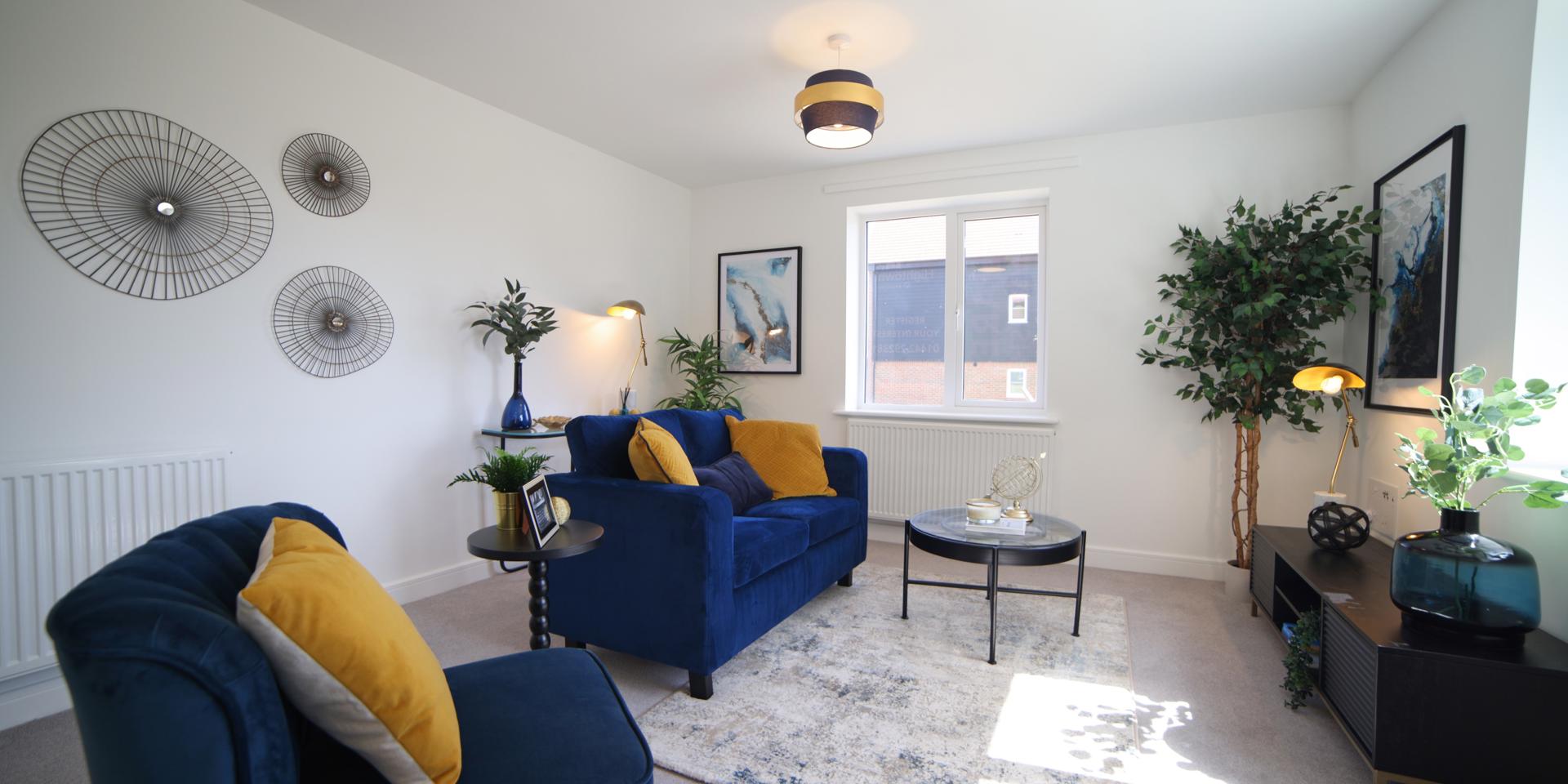 The living area is dual aspect allowing lots of light in.