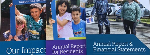 Front covers of Hightown's annual reports