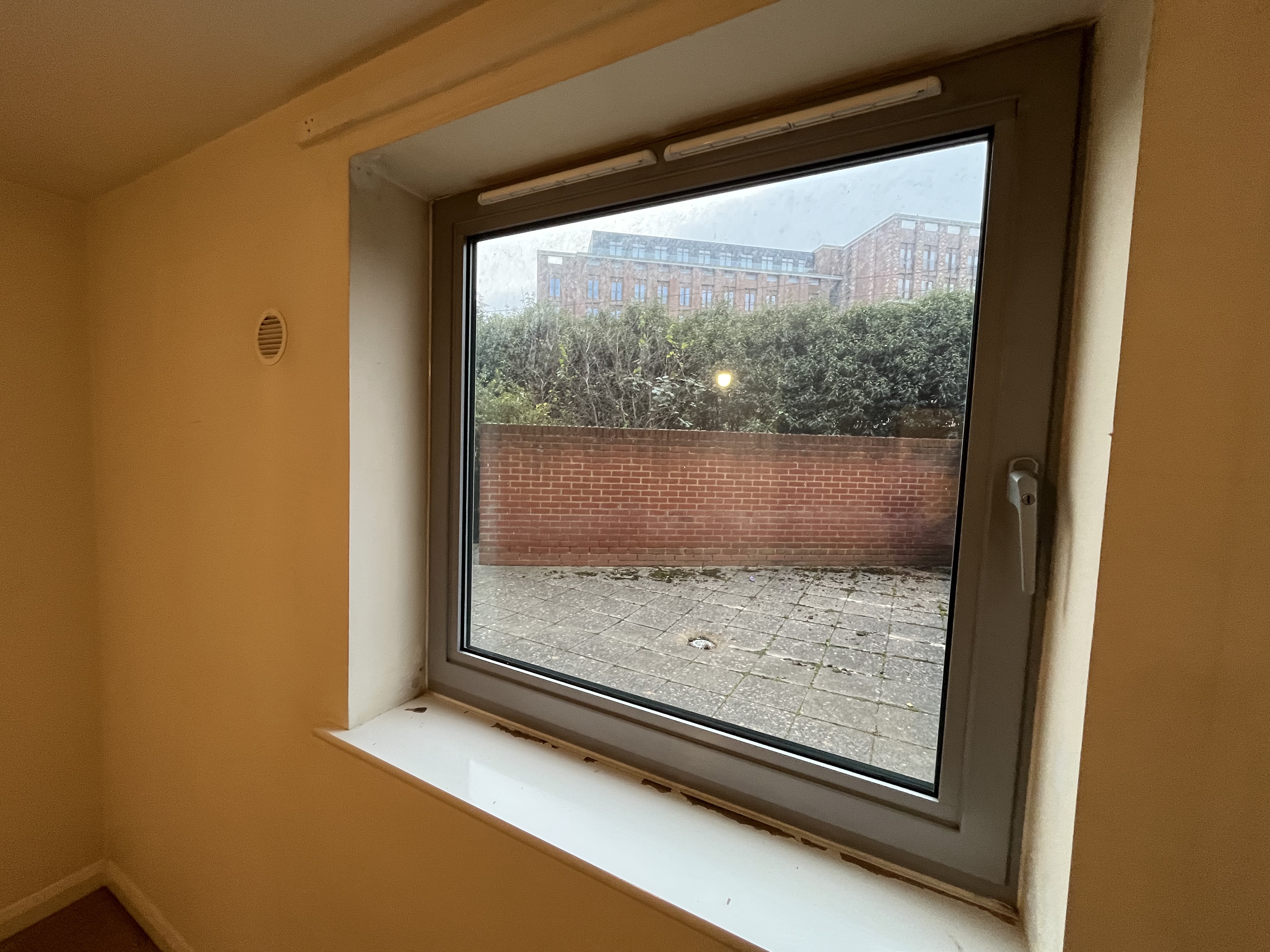 The view from the bedroom window of 9 Davy House, an intermediate rent property