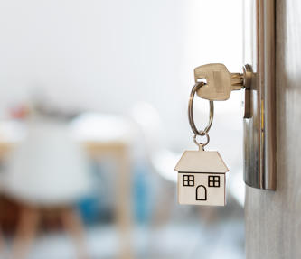 Key In Door And House Key