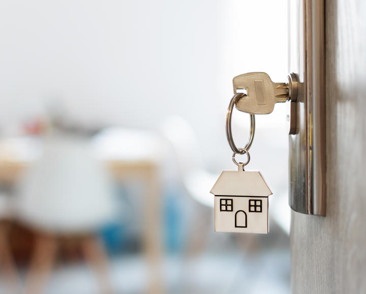 Key In Door And House Key