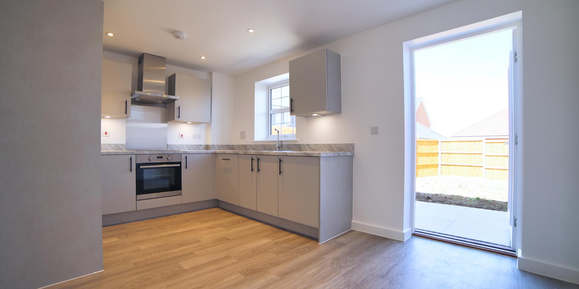 There is a back door in the kitchen diner which leads into the garden