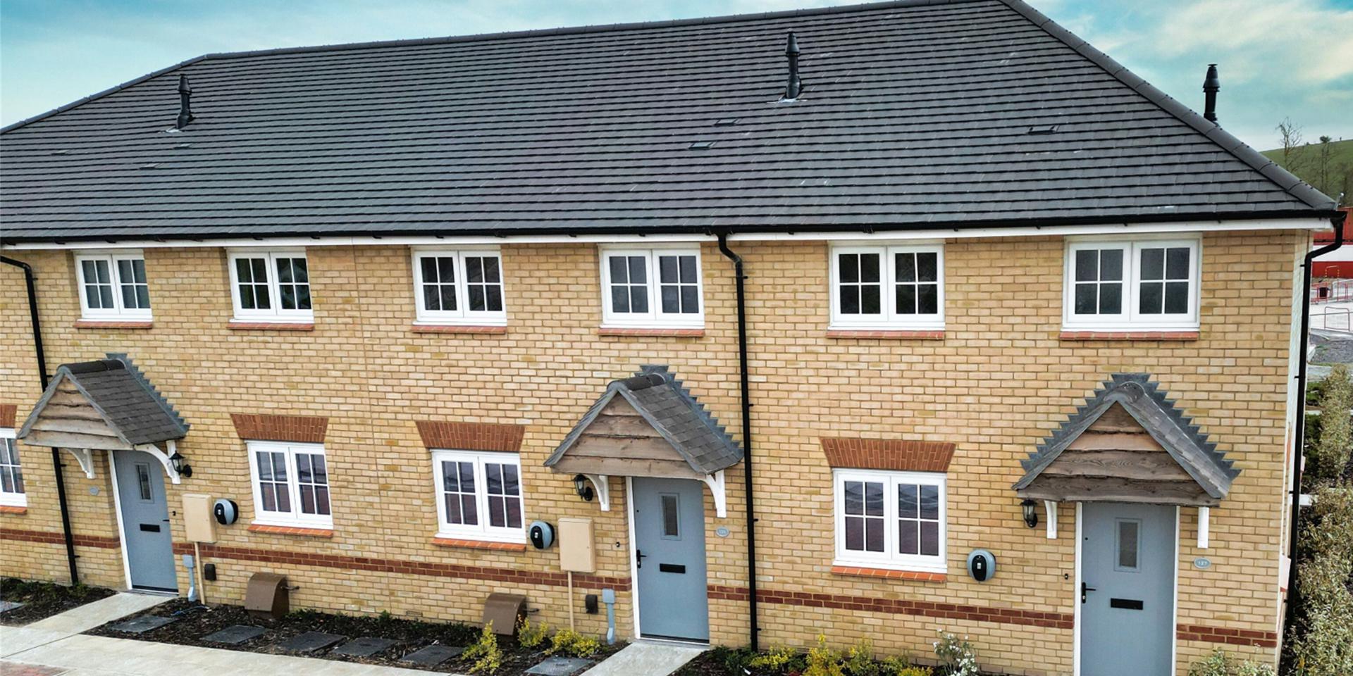 View of the external 2 bed houses Hedera Gardens