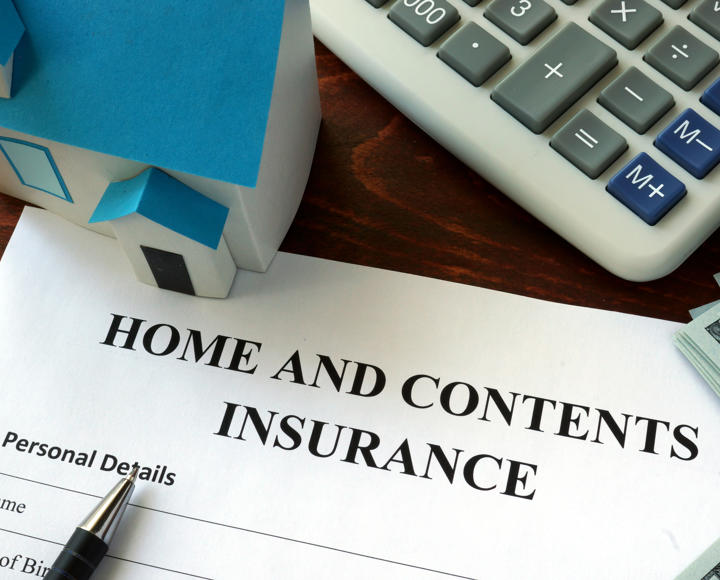 A home contents form that is ready to be completed