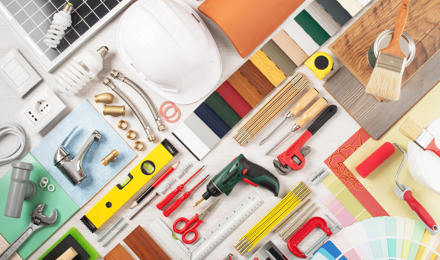 Tools for repairs and decorating