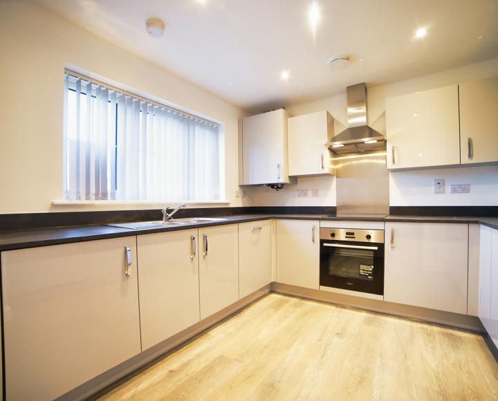 Fully fitted kitchen with integrated appliances