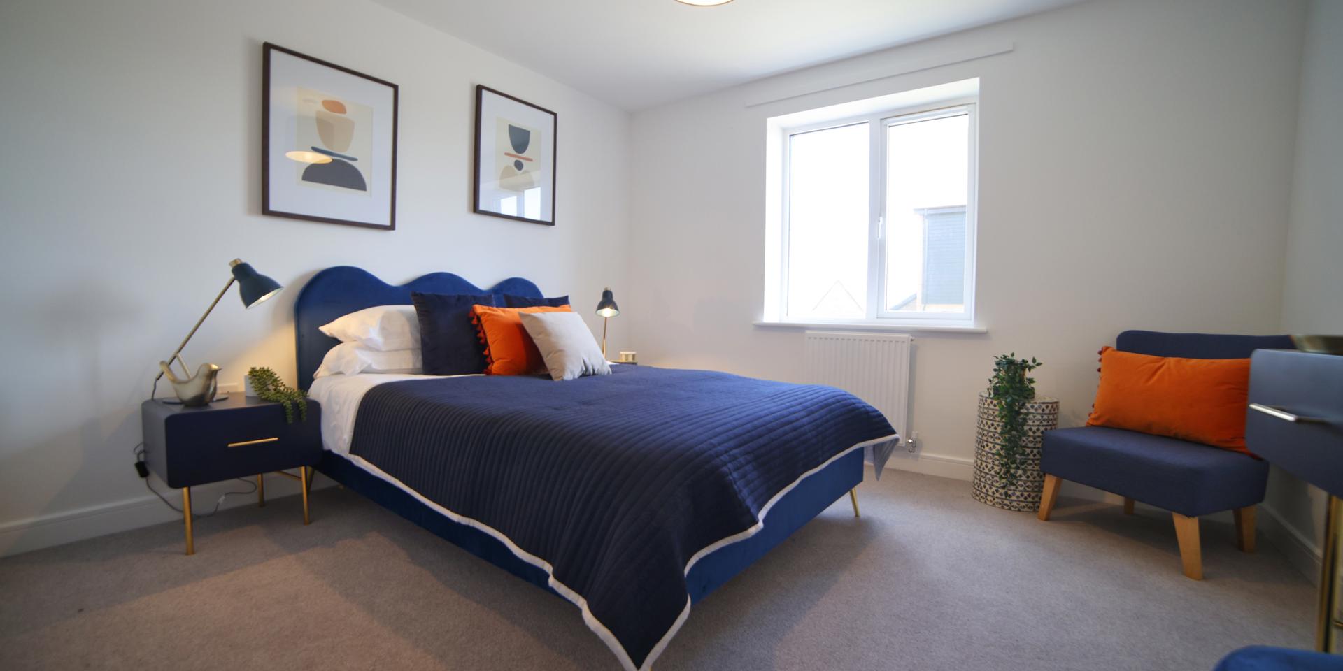 The double bedroom has one double window