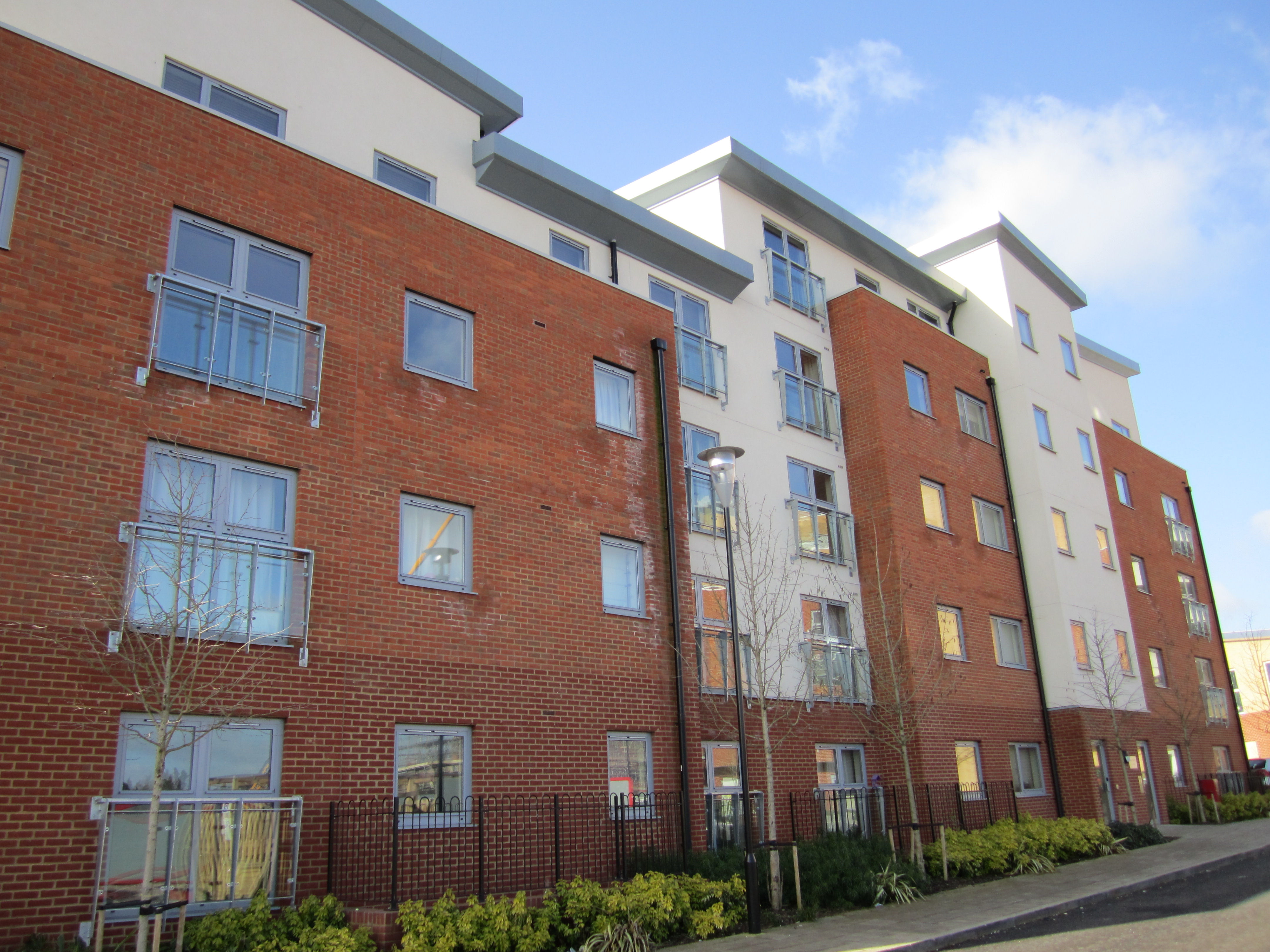 The exterior of an intermediate rent property