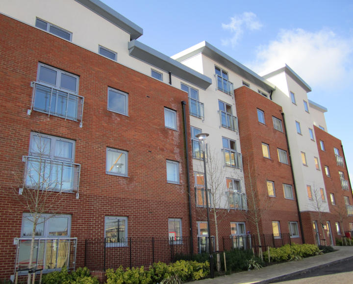 The exterior of an intermediate rent property