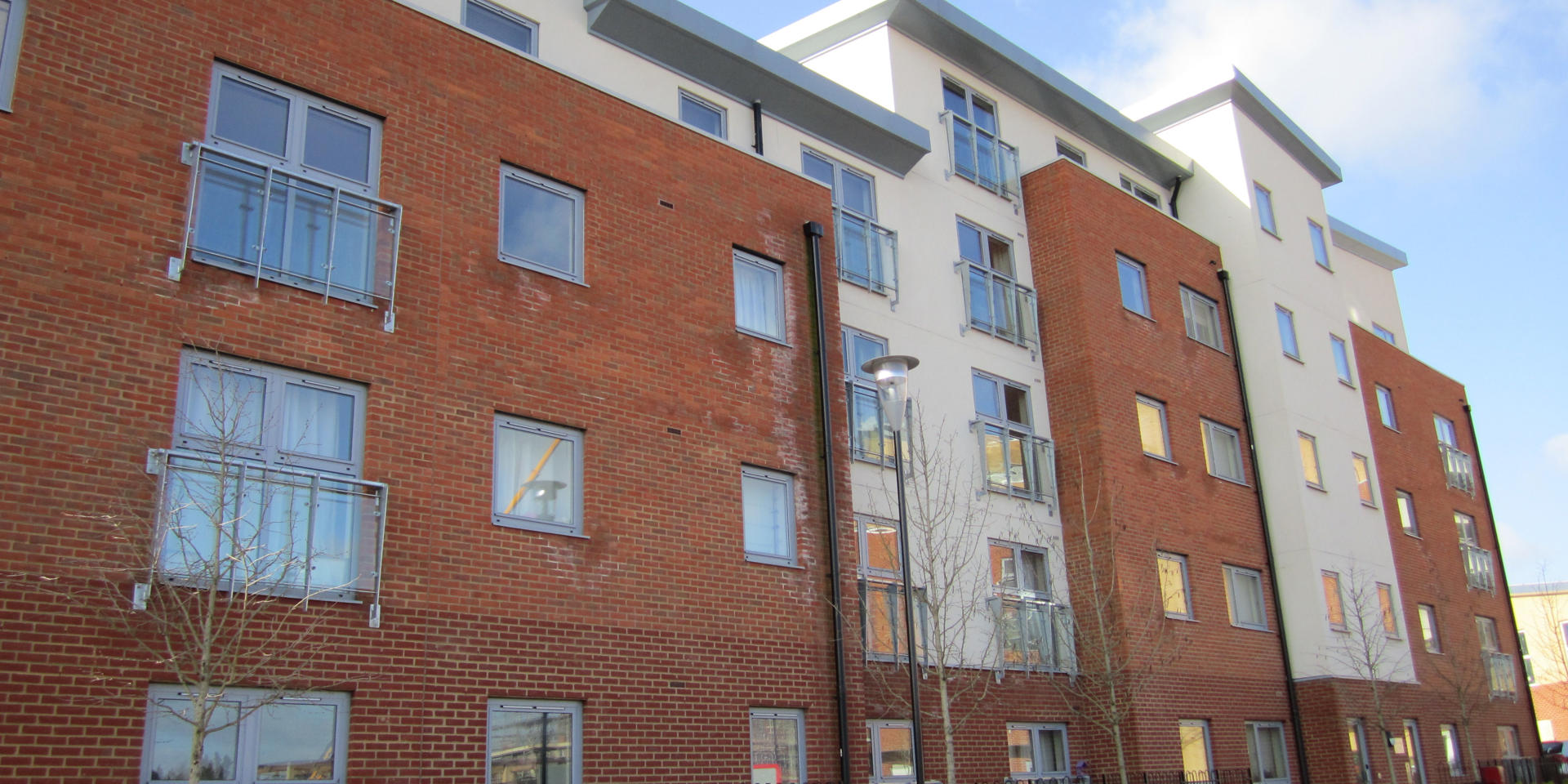 The exterior of an intermediate rent property