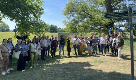 Group of Hightown staff in a field 