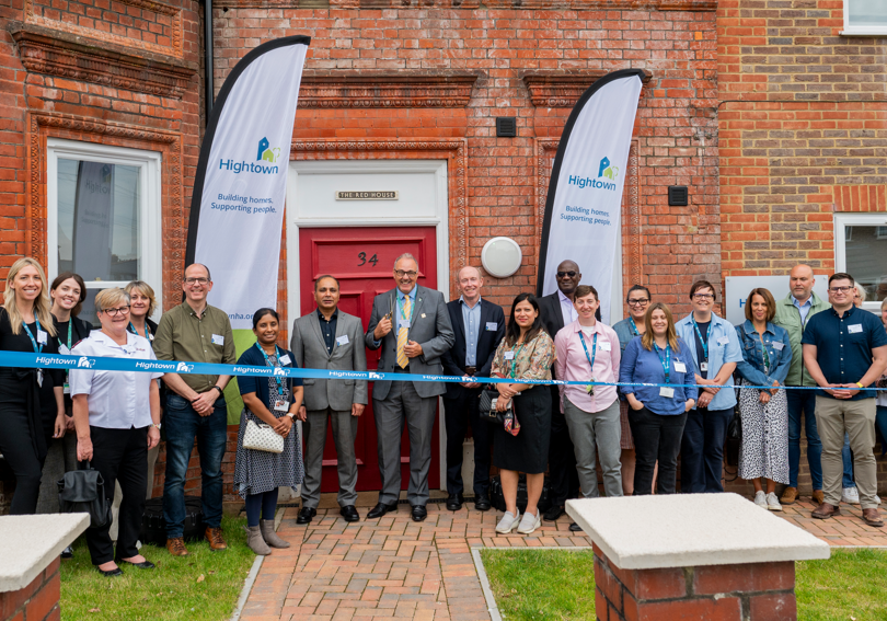 Staff outside of Alexandra Road for the opening event