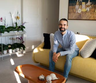 A new shared ownership owner inside his property