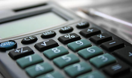 A calculator, signifying that there are affordable options for paying rent arrears