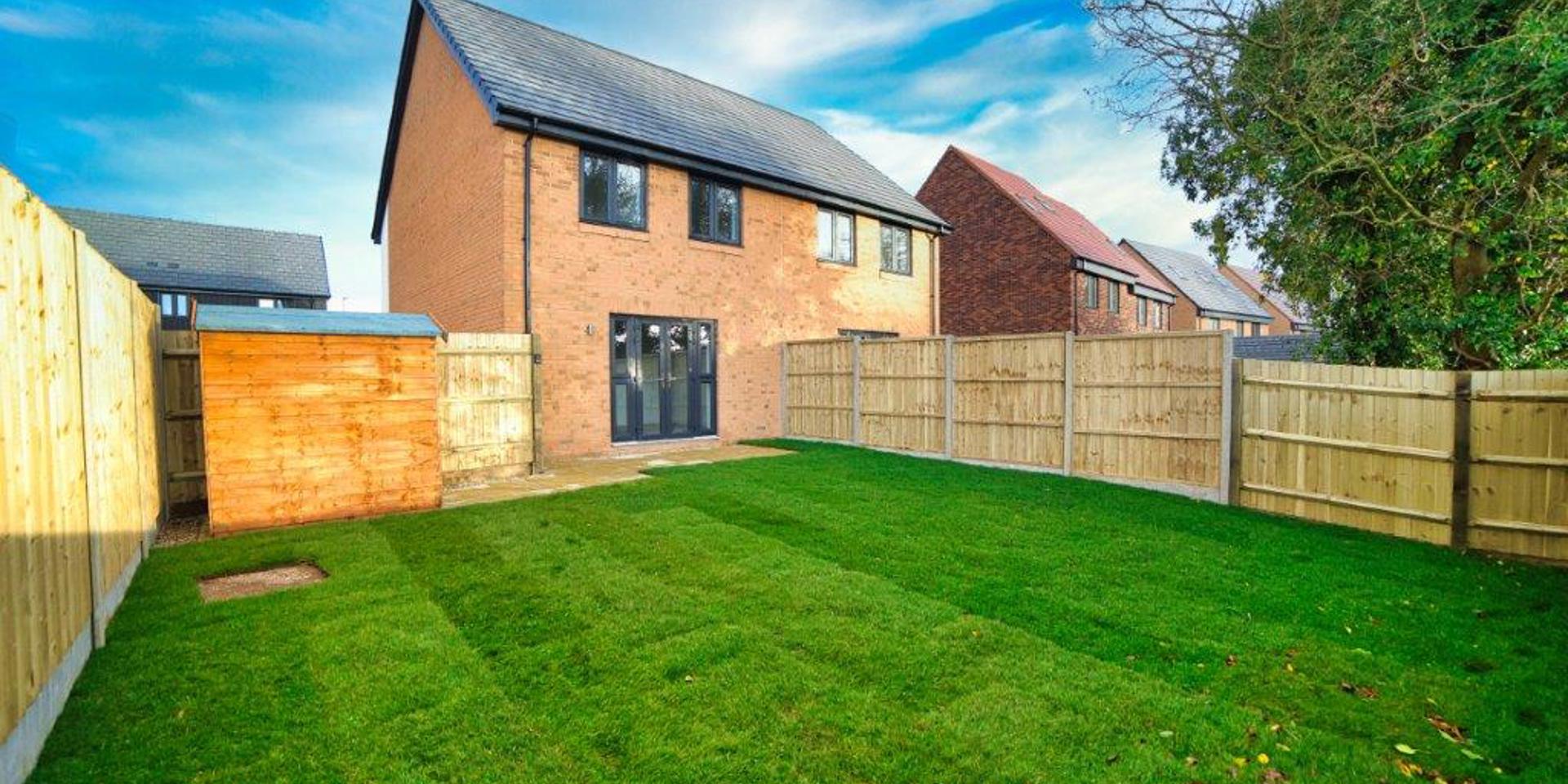 View of the garden and back of the house