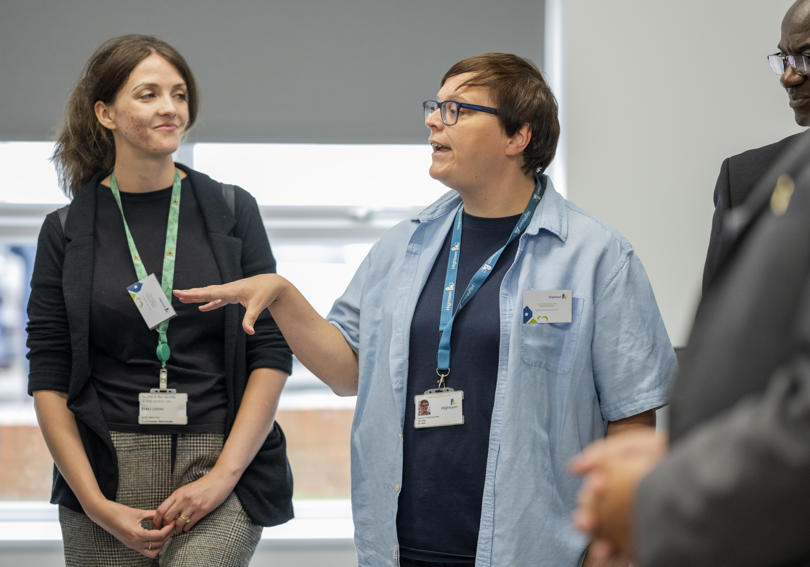 Hightown staff speaking at the Alexandra Road opening