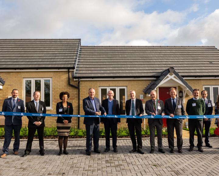 A ribbon cutting ceremony to celebrate new affordable homes